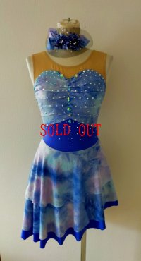 ロイヤルブルー＆キラキラぼかし　160　ダンス