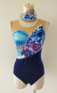 ネイビー＆柄生地＆むら染　155